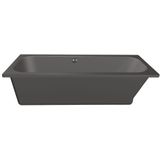 Xenz Aruba ligbad - 170x75cm - met overloop - zonder afvoer - Acryl Antraciet Mat 6801-05