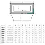 Beterbad Xenz Society duobad 180x80 cm mat cement