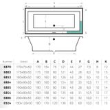 Beterbad Xenz Society duobad 180x90 cm mat cement