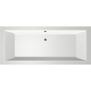 Xenz Aruba ligbad - 190x80cm - met overloop - zonder afvoer - Acryl Wit