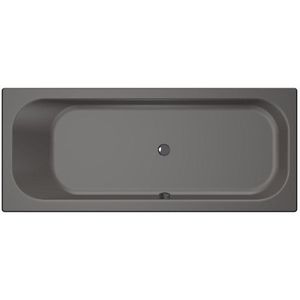 Xenz Aruba ligbad - 190x80cm - met overloop - zonder afvoer - Acryl Antraciet Mat 6894-05