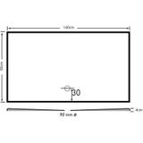 Xenz Flat douchevloer 140x90x4cm edelweis