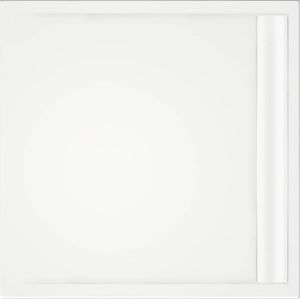 Douchebak rechthoek zelfdragend easy tray 90x80x5 cm wit glans