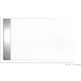 Douchebak rechthoek zelfdragend easy tray 170x80x5 cm wit glans