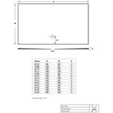 Xenz Flat Plus Douchebak - 100x200cm - Rechthoek - Wit 6739-01