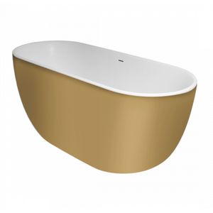 Vrijstaand bad xenz humberto 170x72x63 cm solid surface goud