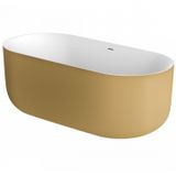 Vrijstaand bad xenz mauro 180x84x64 cm solid surface goud