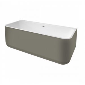 Half Vrijstaand Bad Xenz Guido 160x71x62 cm Solid Surface Grijs