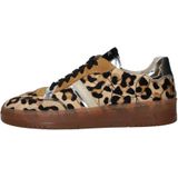 IQÔNIC - Sneakers - Bruin - Leer - Dierenprint