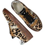 IQÔNIC - Sneakers - Bruin - Leer - Dierenprint