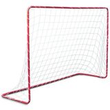 Voetbaldoel 183x122x61 cm - rood en wit - tuin voetbalgoal