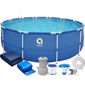 Opzetzwembad 305x76 cm met filterpomp - Rond - inclusief veel accessoires