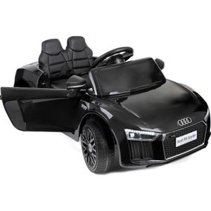 Tweepersoons elektrische bestuurbare kinderauto Audi R8 Spyder zwart - 3,6 km/u