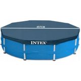 Intex afdekzeil zwembadafdekking 457 cm diameter blauw