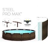 Bestway Steel Pro Max 549x122 cm - veel accessoires - Rattan look buitenkant