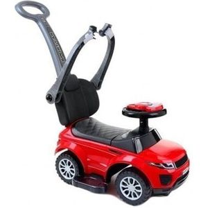 Loopwagen met Duwstang - Rood - met Uitvalbeveiliging