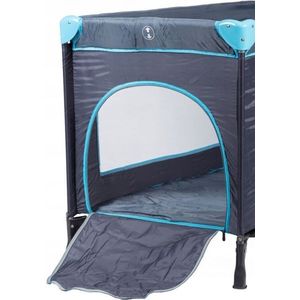 Campingbedje met klamboe zijkanten - opvouwbaar - blauw