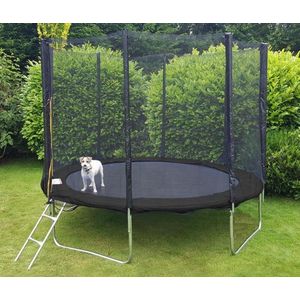 Trampoline zwart 244 cm - met veiligheidsnet - tot 110 kg