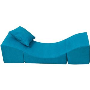 Kinder relaxstoel meubel schuim blauw