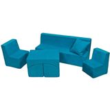Peuter meubelset schuim uitgebreid blauw