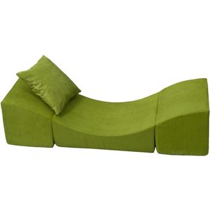 Kinder relaxstoel meubel schuim groen