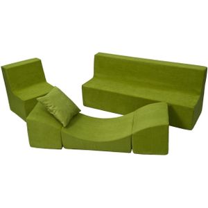 Schuim meubelset peuter compleet groen