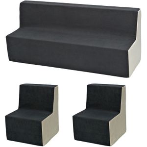 Schuim meubelset peuter uitgebreid grijs & beige