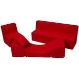 Schuim meubelset peuter compleet rood