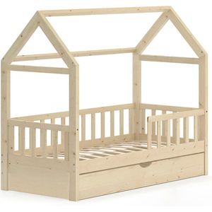 Huisbed - 160x80 cm - met bedlade - hout