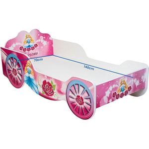Koetsbed - Peuterbed - 140x70cm - roze koets thema