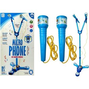 Duo karaoke set met microfoon standaard