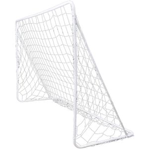 Voetbaldoel met net - 240x150x90cm - Wit - Voetbal goal