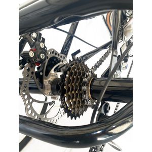 Driewieler volwassenen - met mand - 180x82 cm - zwart