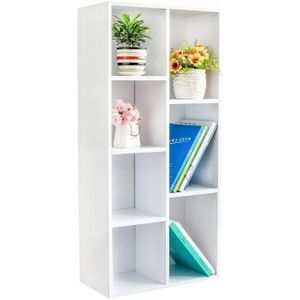 Boekenkast - Vakkenkast - wit - 7 schappen - 50x24x106 cm