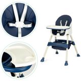 Kinderstoel - eetstoel baby - 92x62x77 cm - wit blauw