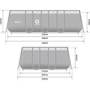 Avenli zwembad 400x207x122 cm - complete set met pomp