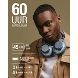 Fresh 'n Rebel - Clam 2 ANC - Draadloze Over-Ear Koptelefoon - Dive Blue - Vegan Leer