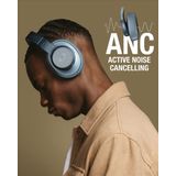 Fresh 'n Rebel - Clam 2 ANC - Draadloze Over-Ear Koptelefoon - Dive Blue - Vegan Leer