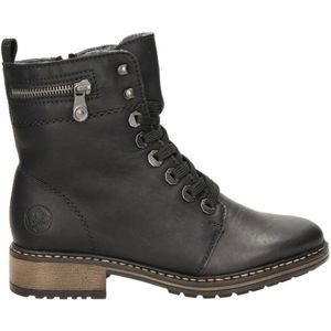 Rieker - Nelson - Veterboots - Zwart - Leer