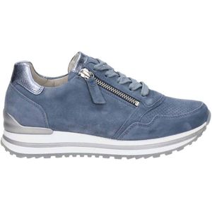 Gabor Comfort Suède Sneakers Lichtblauw