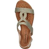 Dolcis - Sandalen - Goudkleurig - Imitatieleer - Gevlochten Bovenwerk