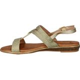 Dolcis - Sandalen - Goudkleurig - Imitatieleer - Gevlochten Bovenwerk