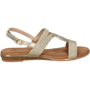 Dolcis - Sandalen - Goudkleurig - Imitatieleer - Gevlochten Bovenwerk