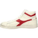 Diadora Diadora hoge leren sneakers off white/rood