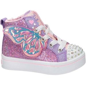 Skechers Twinkle Toes hoge sneakers met lichtjes lila/roze