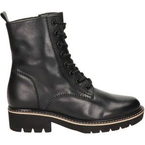 Gabor Leren Veterboots Zwart