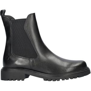 Tamaris leren chelsea boots zwart