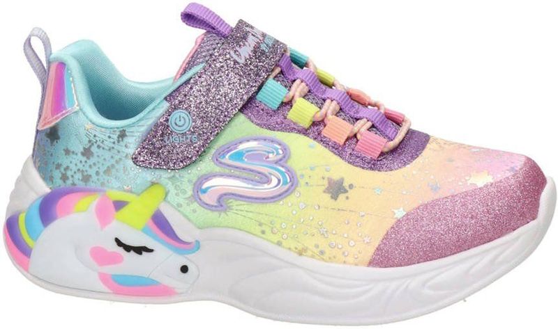 Skechers Unicorn Sneakers met Lichtjes Roze/Multi