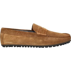 Nelson - Heren Loafer - Cognac - Suède - Rubberen Noppen-Zool