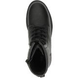 Nelson - Dames Veterboot - Zwart - Leer